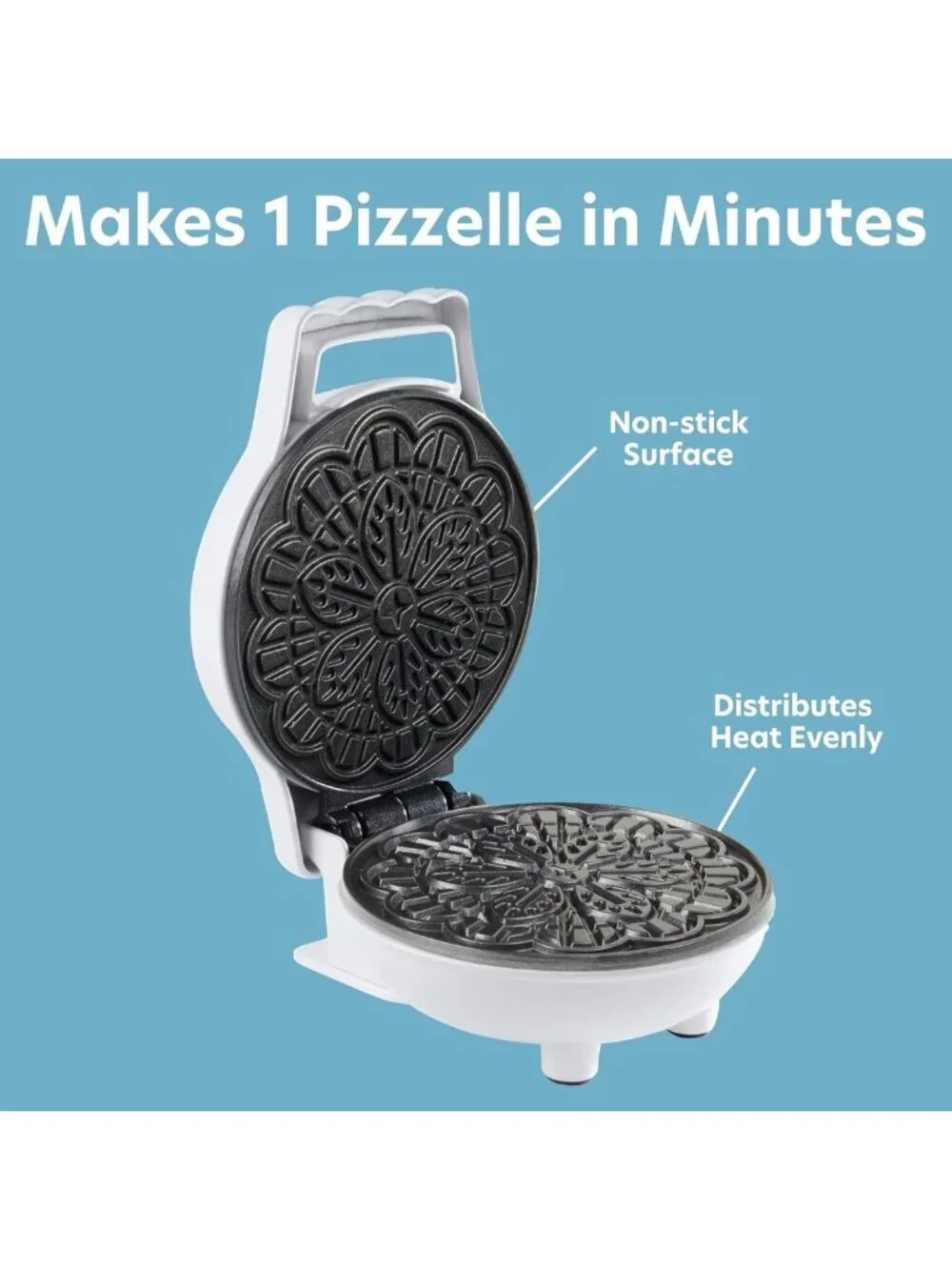 Nonstick Pizzelle Maker Set – Easy Mini Waffle Iron for Thin Cookies & Desserts